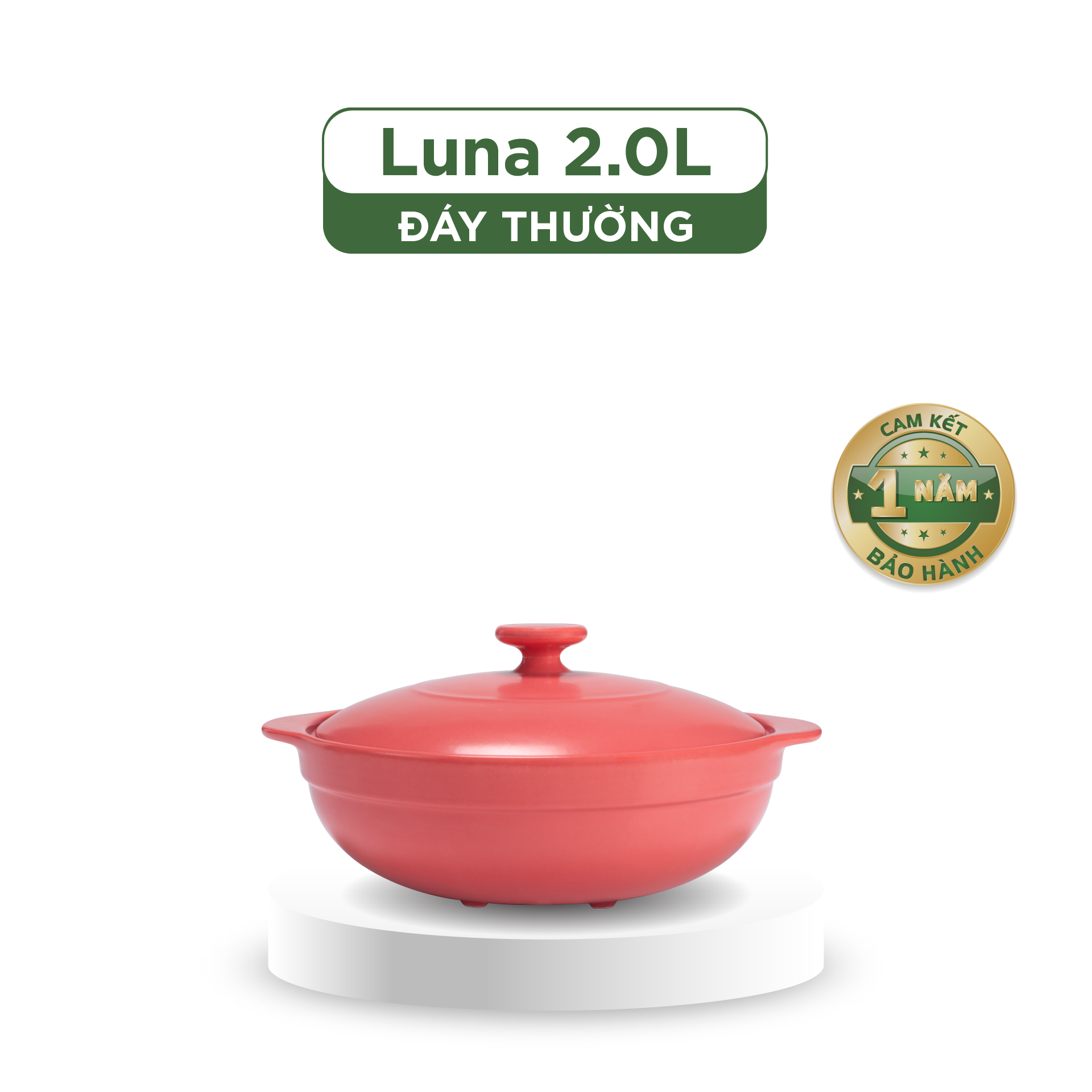 Nồi dưỡng sinh Luna (Nồi cạn) 2.0 L + nắp (CK)