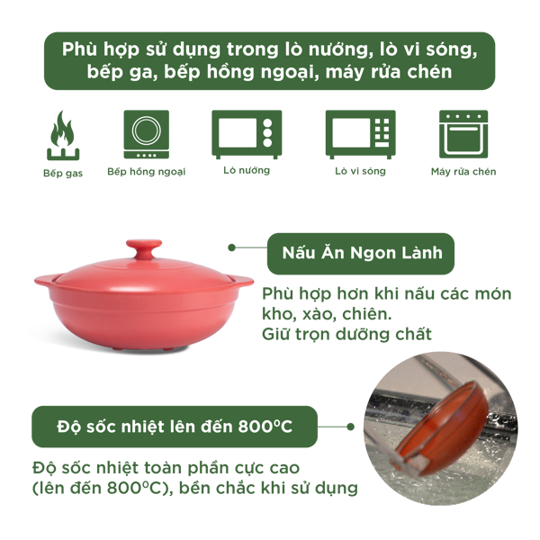 Nồi dưỡng sinh Luna (Nồi cạn) 3.0 L + nắp (CK)