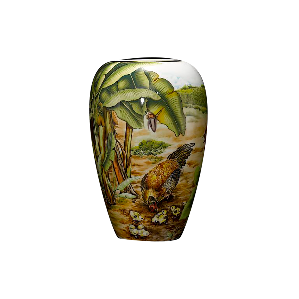 BÌNH HOA 38 CM - HẠNH PHÚC - Bình hoa - Vẽ tay
