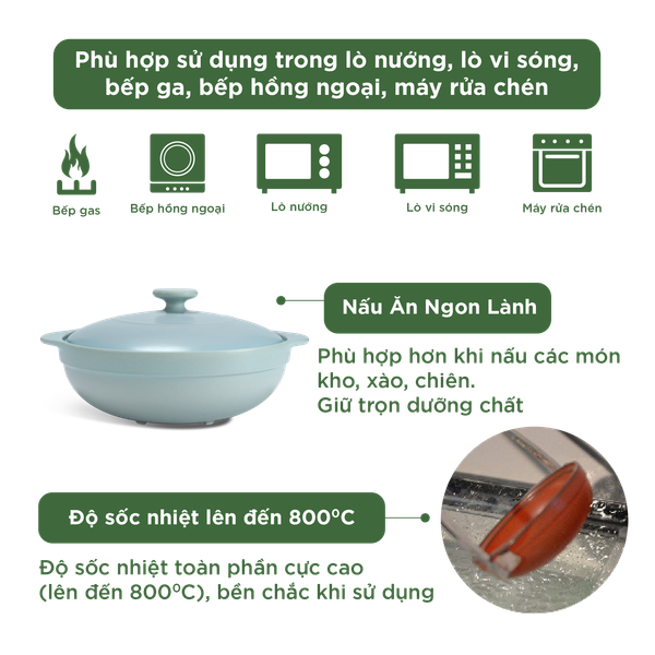 Nồi dưỡng sinh Luna 1.0 L + nắp (CK) - HealthyCook - Màu Xám 2