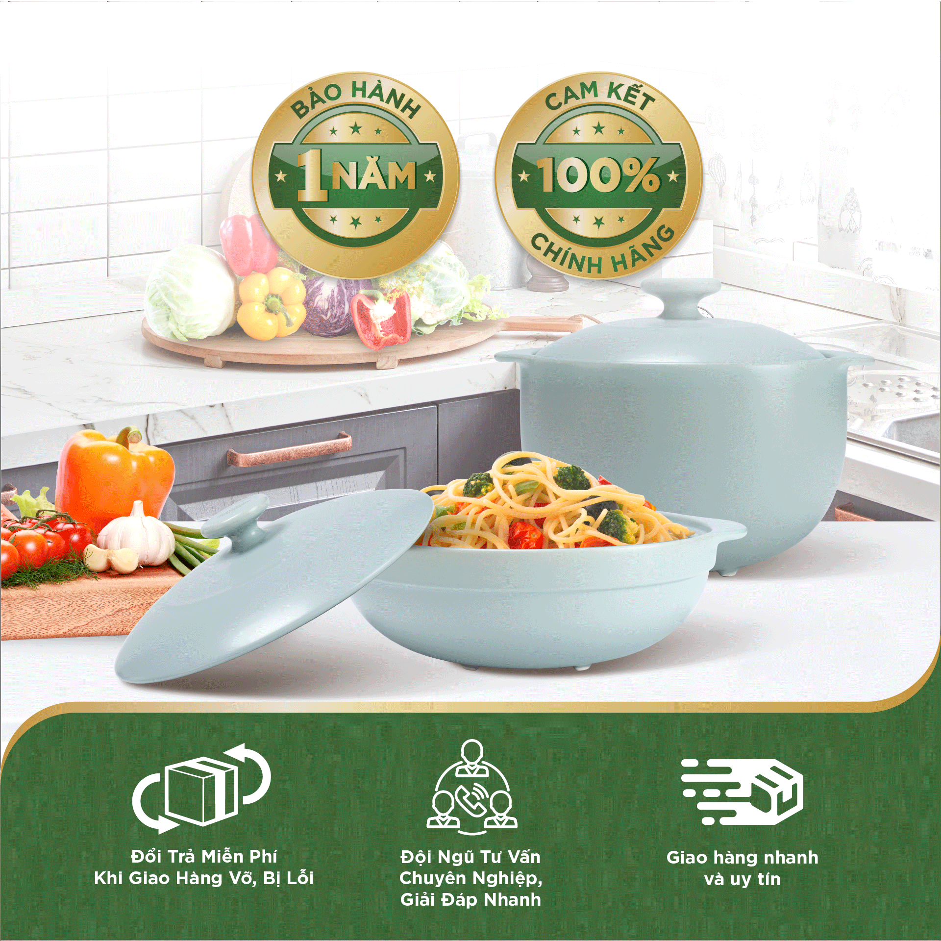 Nồi dưỡng sinh Luna (Nồi cạn) 3.0 L + nắp (CK) (bếp từ) - HealthyCook - Màu Xám 2