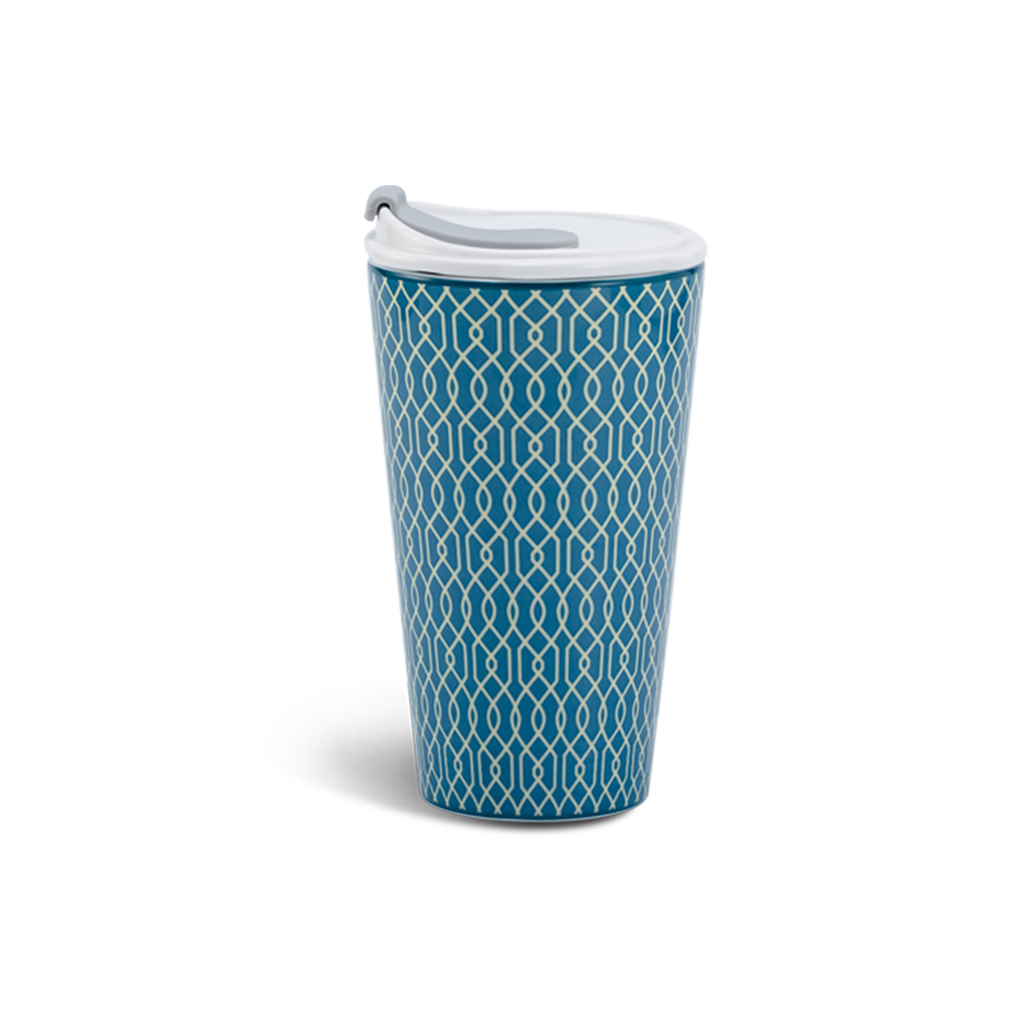 Ly Sứ Dưỡng Sinh 0.48L (K1) + nắp ống hút - Dưỡng Sinh - Indigo (LTA)