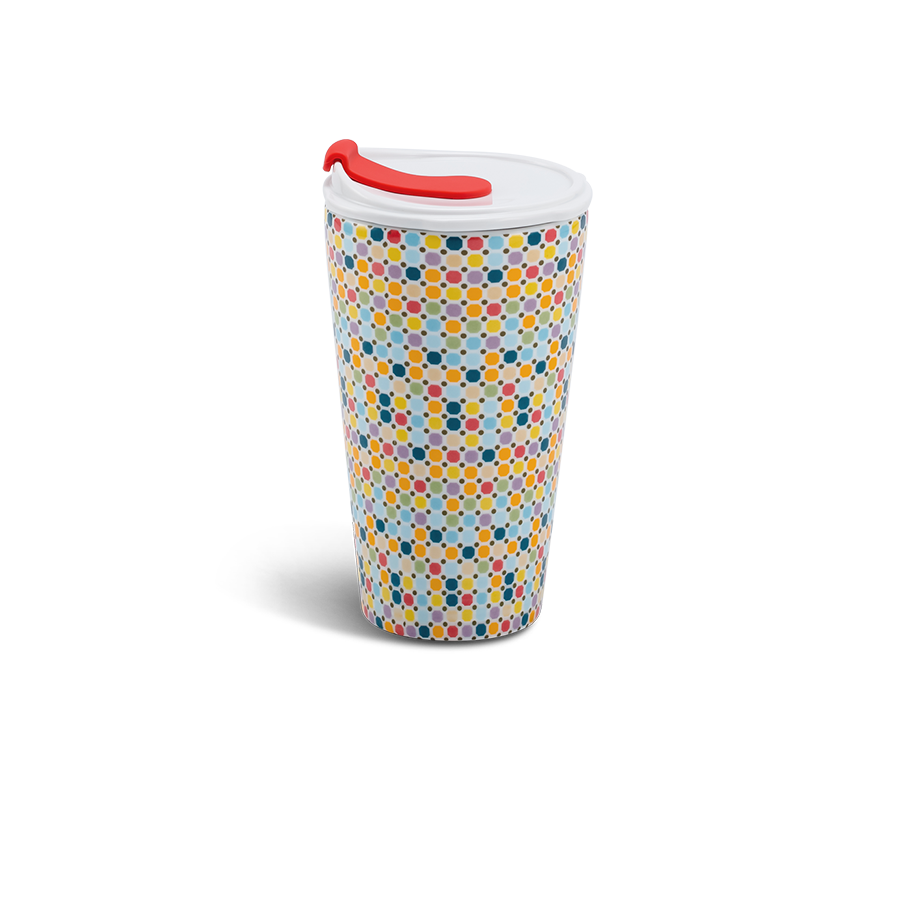 Ly sứ dưỡng sinh 0.48 L (K1) + nắp ống hút - Dưỡng Sinh - Mosaic (LTD)