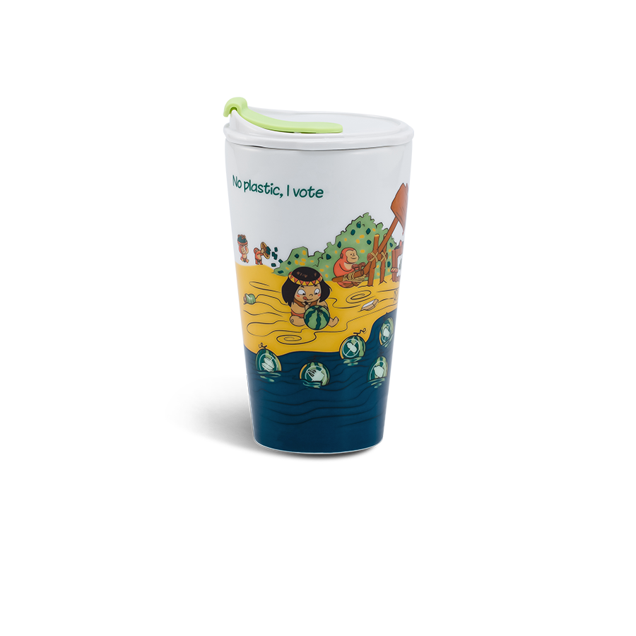 Ly sứ dưỡng sinh 0.48 L (K1) + nắp ống hút - Mai An tiêm