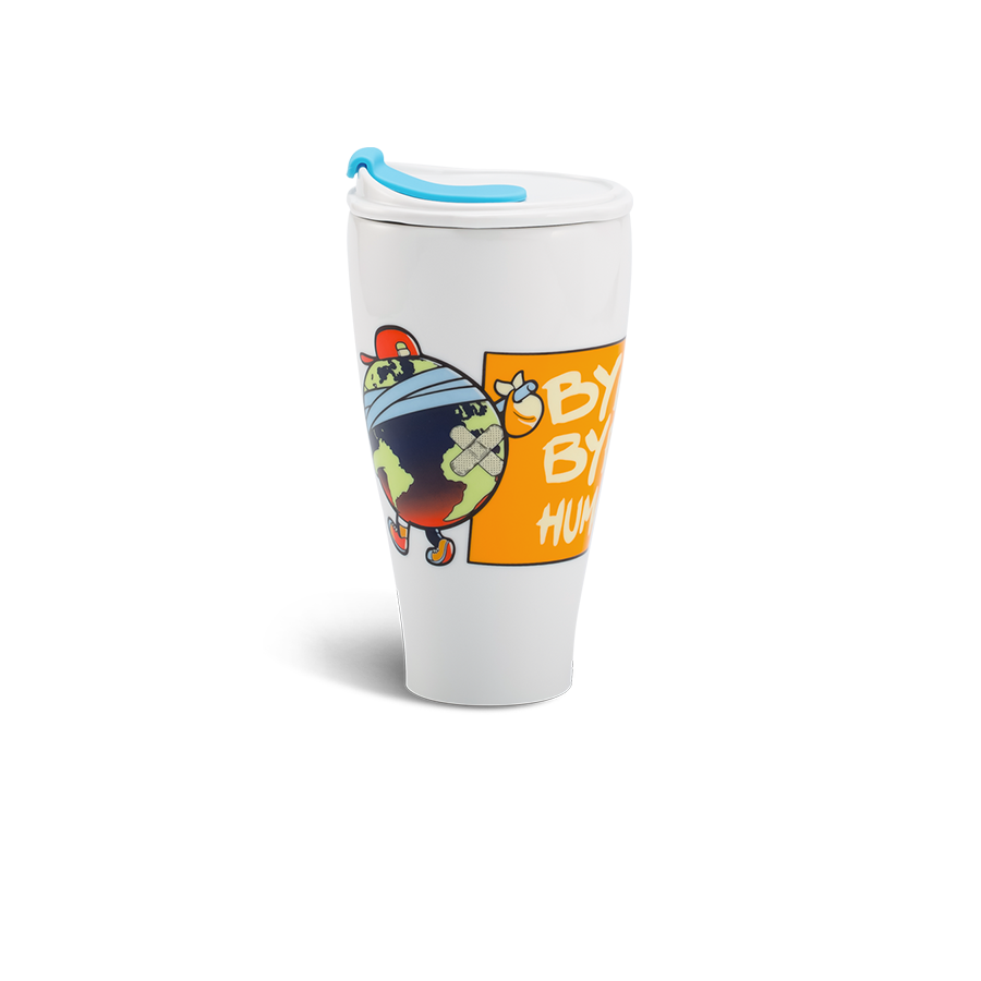 Ly Sứ Dưỡng Sinh 0.48 L - Nắp Ống Hút ( K2 ) - Bye Bye Human