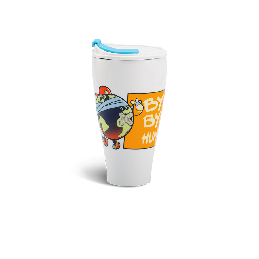 Ly sứ dưỡng sinh 0.48 L + nắp ống hút (K2) - Bye Bye Human