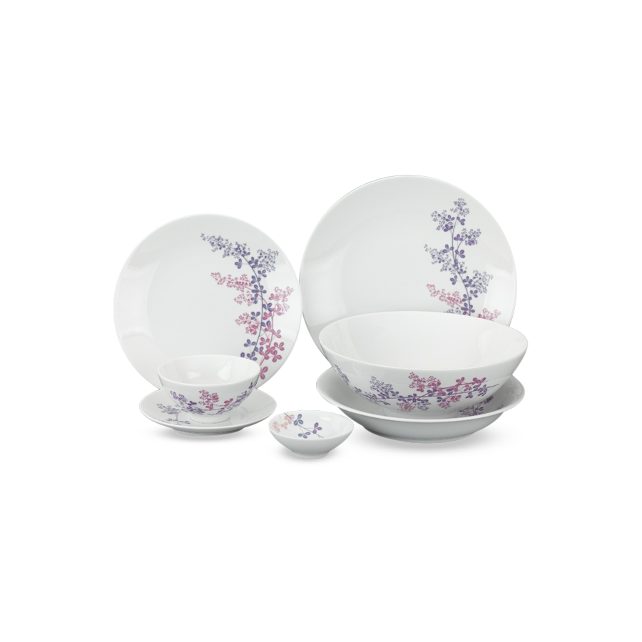 Bộ đồ ăn 6 người 24 sản phẩm - Daisy - Cỏ Tím