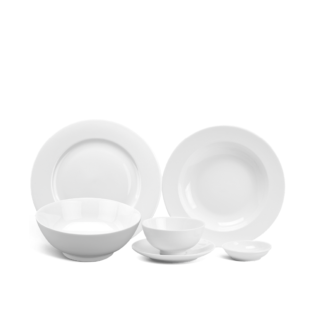 Bộ đồ ăn 22 sản phẩm - Jasmine - Trắng