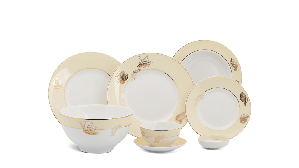 Bộ đồ ăn 6 người 25 sản phẩm - Camellia - Hương Biển Kem