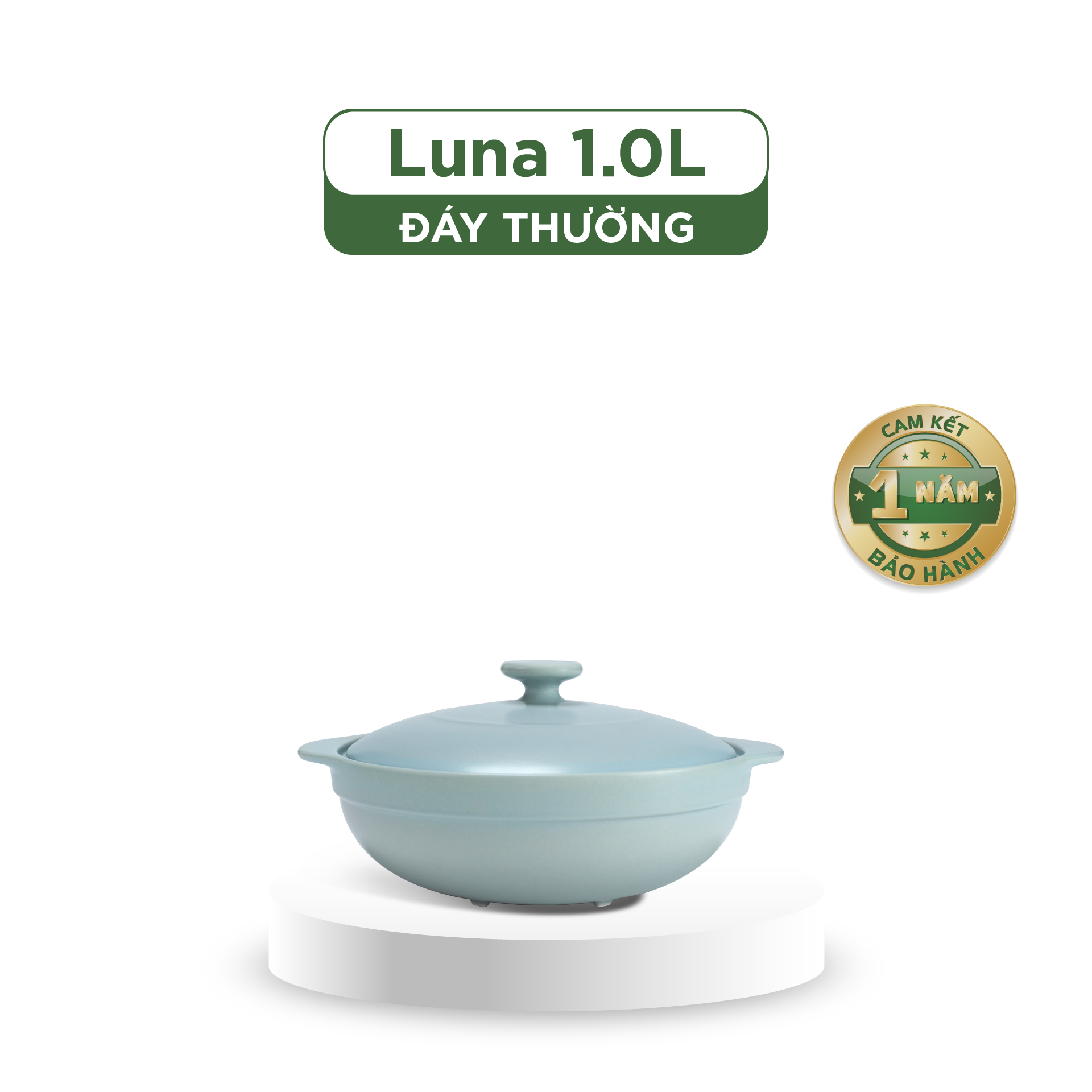 Nồi dưỡng sinh Luna (Nồi cạn) 1.0 L + nắp (CK)