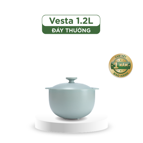 Nồi dưỡng sinh Vesta (Nồi tròn cao) 1.2 L + nắp (CK)