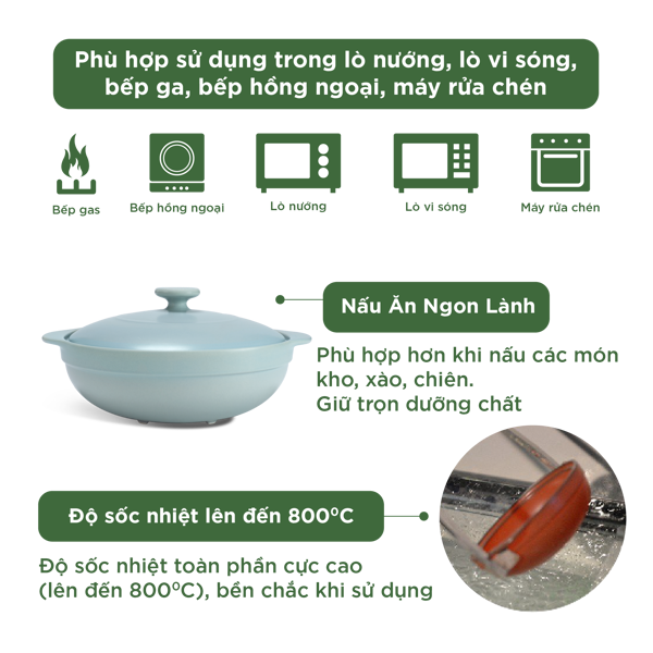 Nồi dưỡng sinh Luna (Nồi cạn) 3.0 L + nắp (CK)