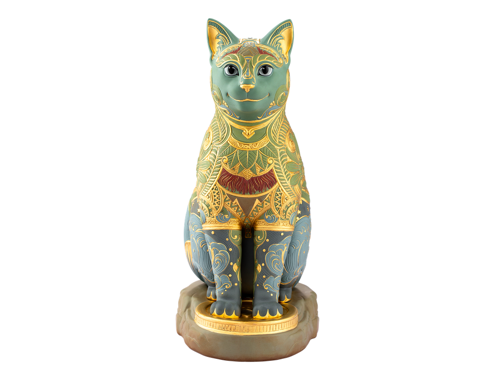Tượng Mèo Ngũ Phúc 31.1 cm - Ngũ hành