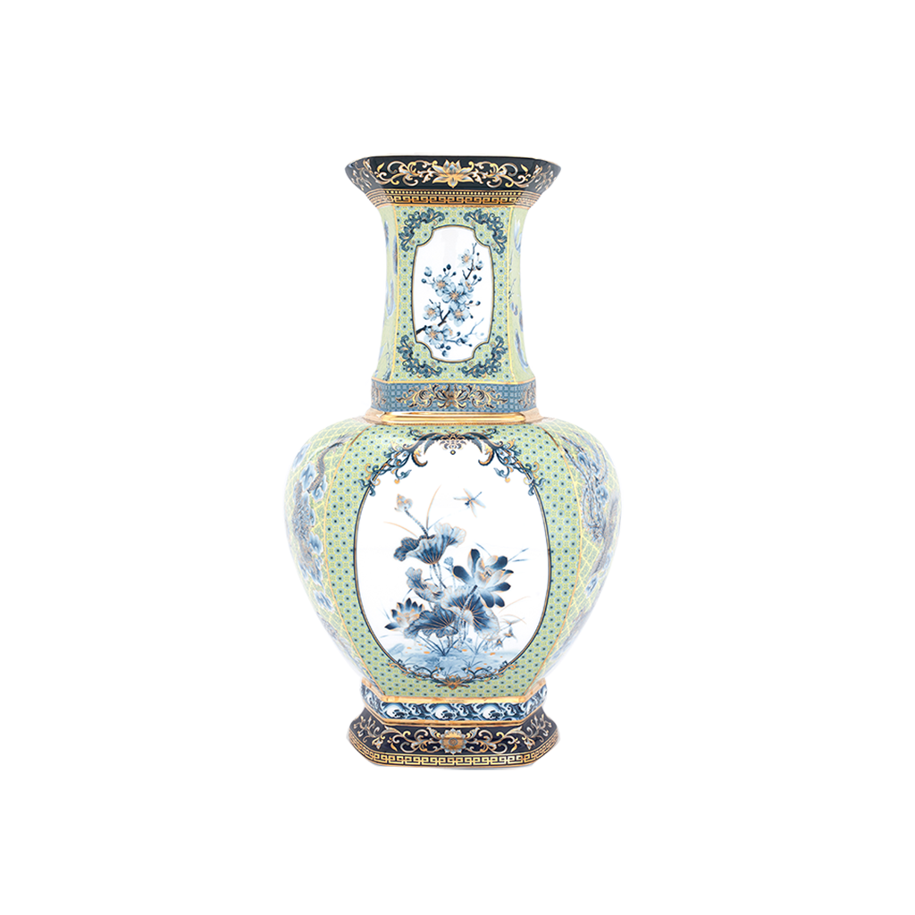 Bình hoa lục giác 45 cm (không quai) - Bình hoa - Thịnh Vượng (vàng)