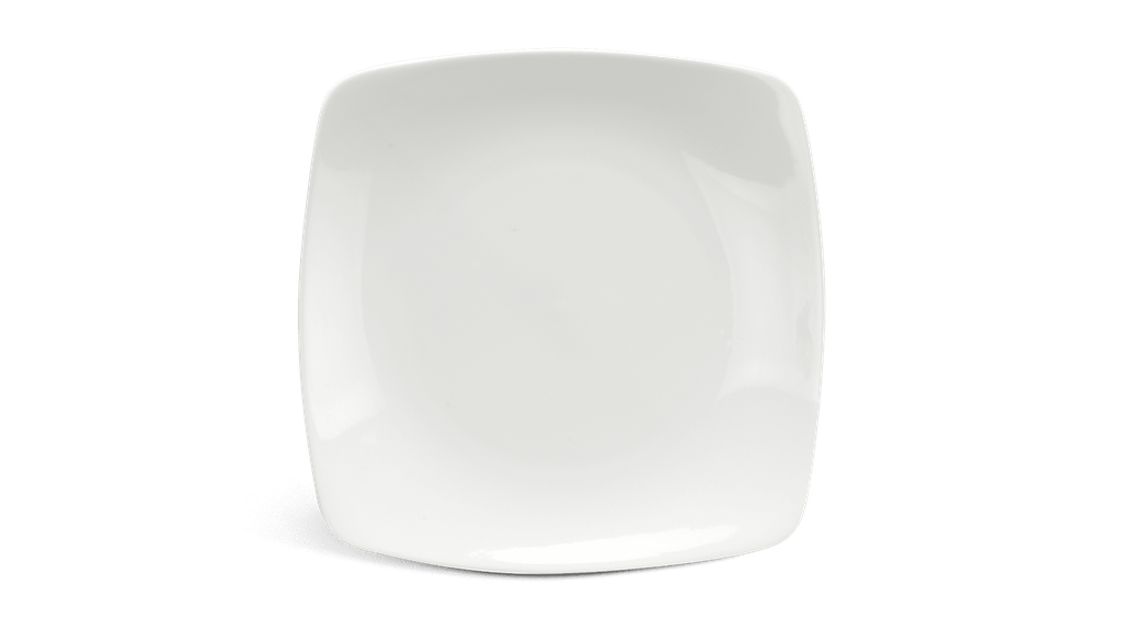 Dĩa vuông ảo 25 cm - Misc Assort - Trắng Ngà