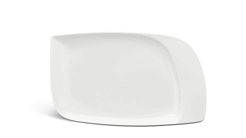 Dĩa chữ nhật 1 vành 27.5 x 16.5 cm - Anh Vũ - Trắng Ngà