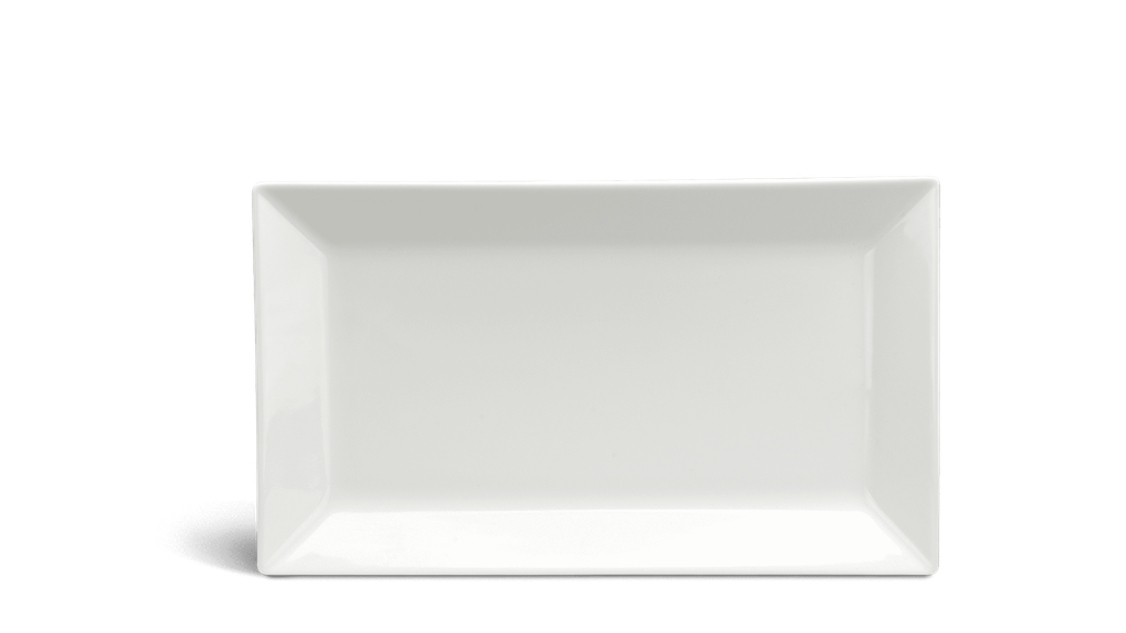 Dĩa chữ nhật lá 22 x 13 cm - Misc Assort- Trắng Ngà
