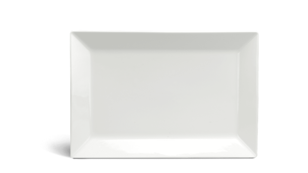 Dĩa chữ nhật lá 30 x 17 cm - Misc-Assort - Trắng Ngà