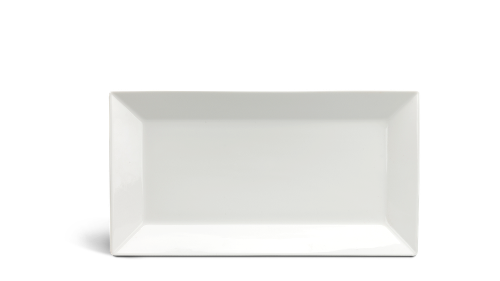 Dĩa chữ nhật lá 33 x 18 cm - Misc Assort - Trắng Ngà