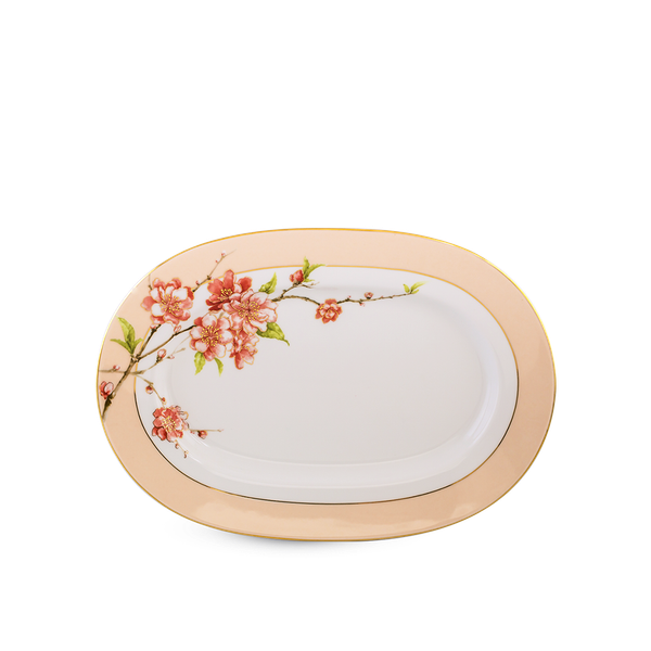 Dĩa oval 32 cm - Camellia - Hoa Đào