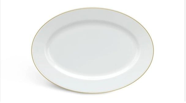 Dĩa oval 28 cm - Jasmine - Viền chỉ vàng
