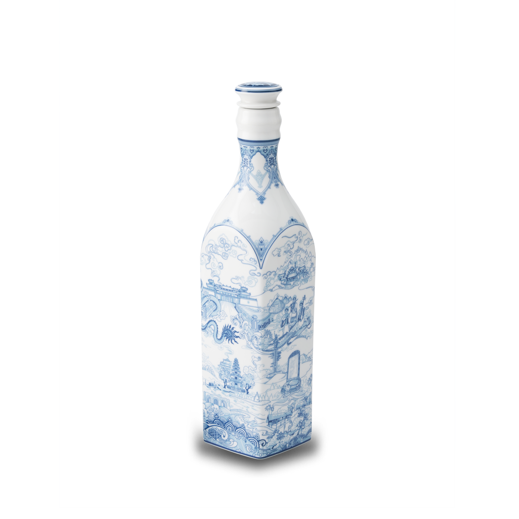 Chai sứ dưỡng sinh vuông 1.0 L + nắp (K1) - Dưỡng Sinh - Nam Quốc - Bắc Trung Bộ