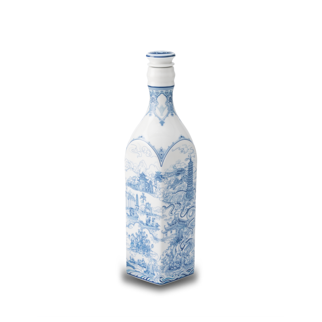 Chai sứ dưỡng sinh vuông 1.0 L + nắp (K1) - Dưỡng Sinh - Nam Quốc - Đồng Bằng Bắc Bộ
