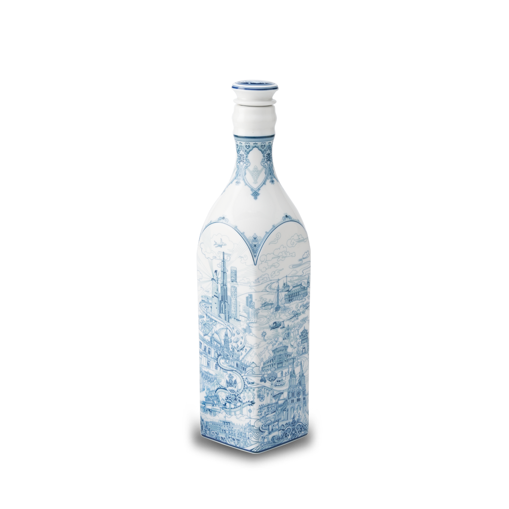 Chai sứ dưỡng sinh vuông 1.0 L + nắp (K1) - Dưỡng Sinh - Nam Quốc - Sài Gòn