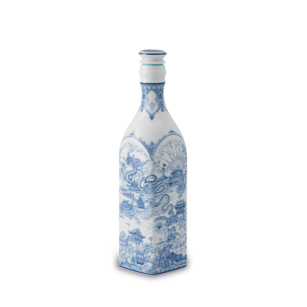 Chai sứ dưỡng sinh vuông 1.0 L + nắp (K1) - Dưỡng Sinh - Nam Quốc - Hà Nội
