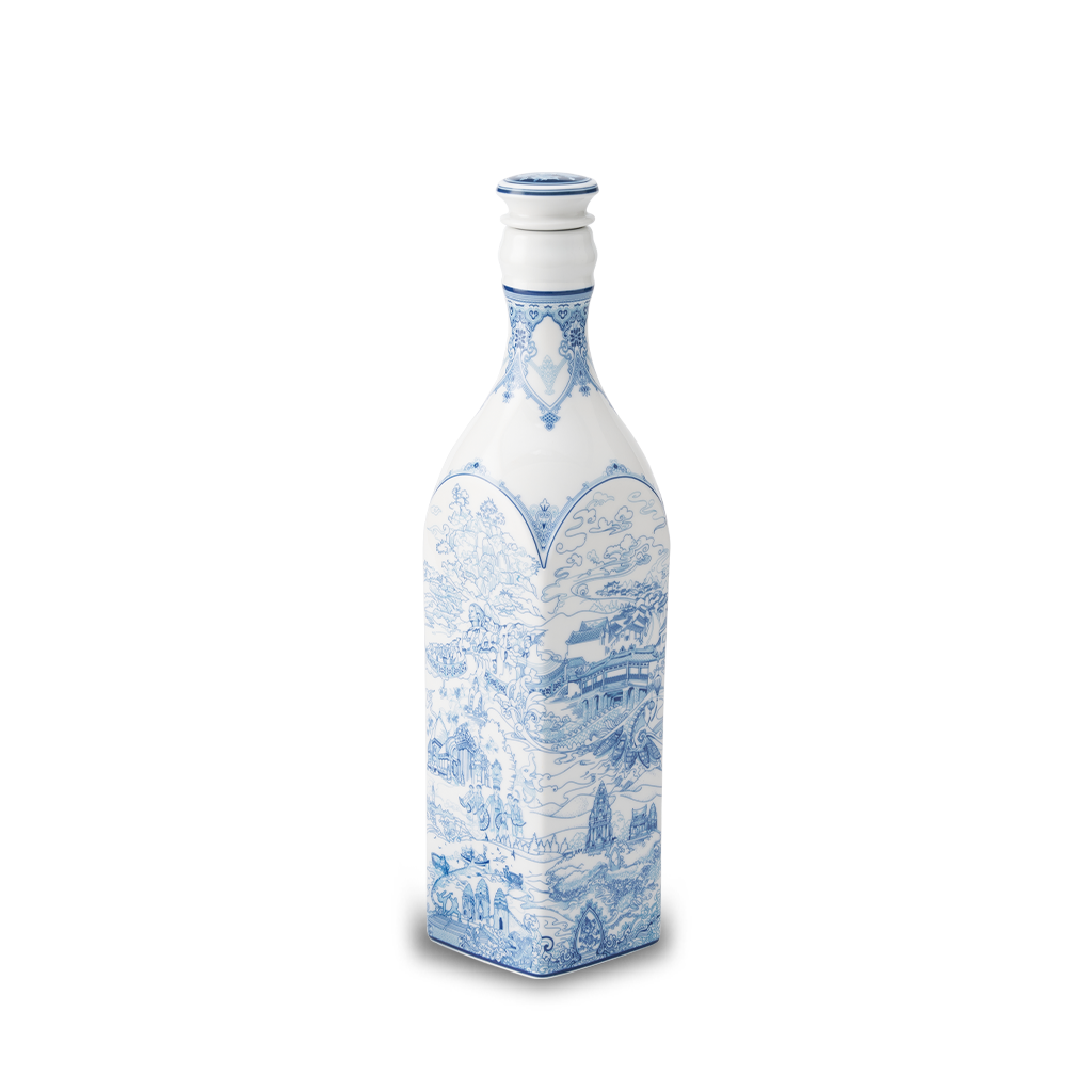 Chai sứ dưỡng sinh vuông 1.0 L + nắp (K1) - Dưỡng Sinh - Nam Quốc - Nam Trung Bộ