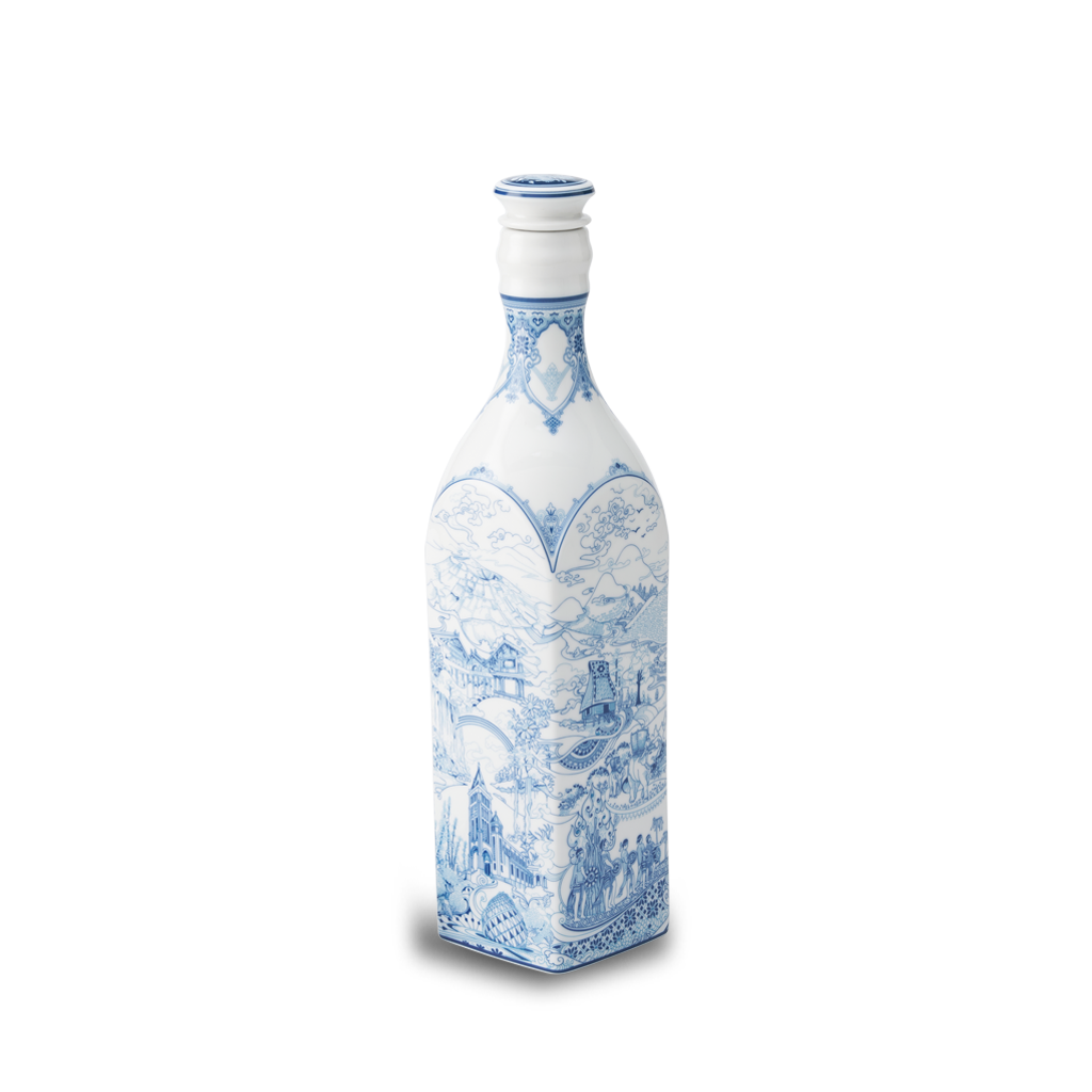 Chai sứ dưỡng sinh vuông 1.0 L + nắp (K1) - Dưỡng Sinh - Nam Quốc - Tây Nguyên