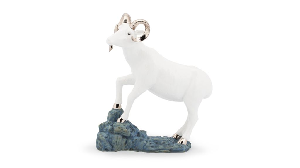 Tượng Dê 26 cm - Trang trí bạch kim