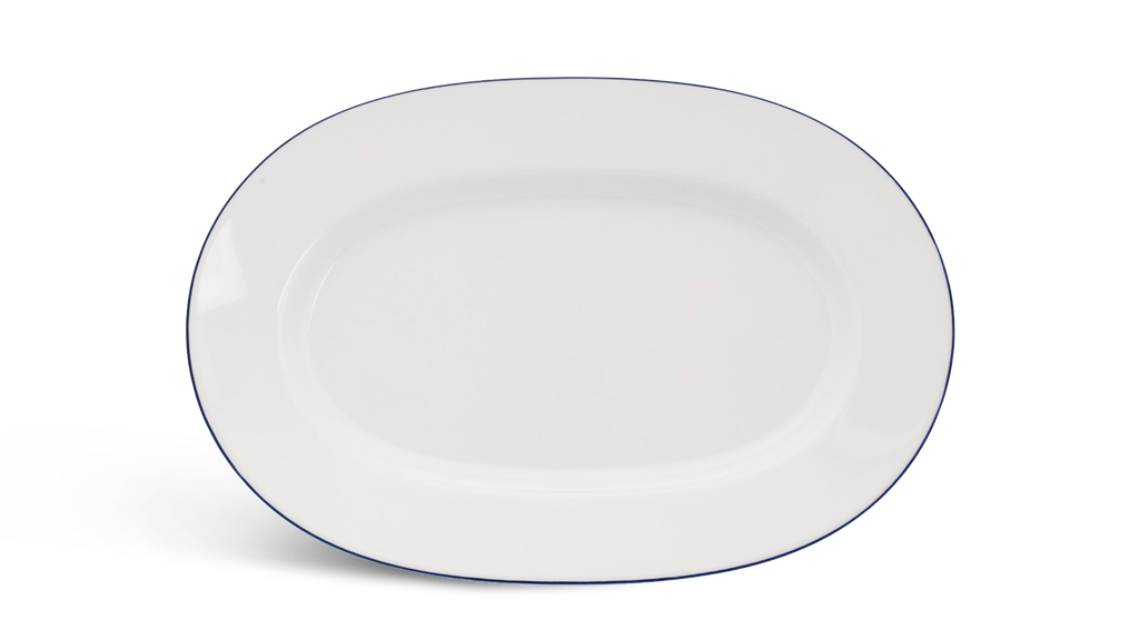 Dĩa oval 32 cm - Camellia - Chỉ Xanh Dương