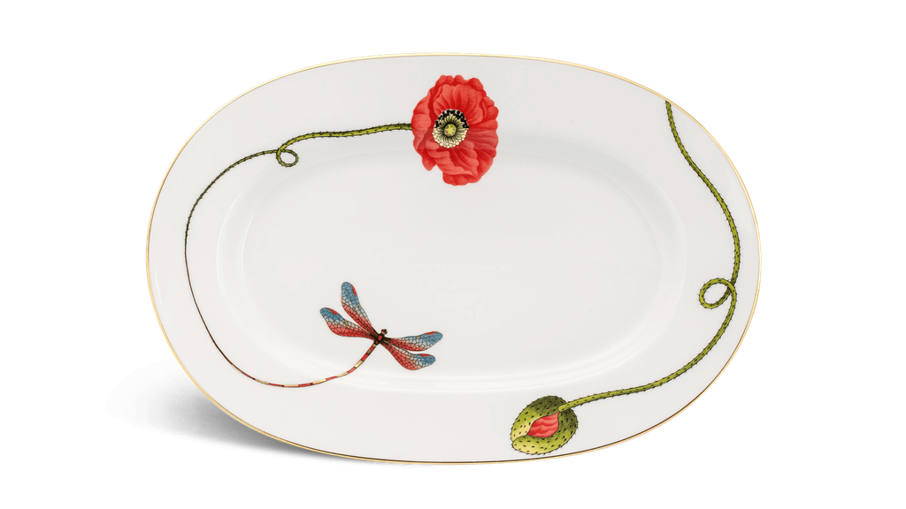 Dĩa oval 32 cm - Camellia - Kết Duyên
