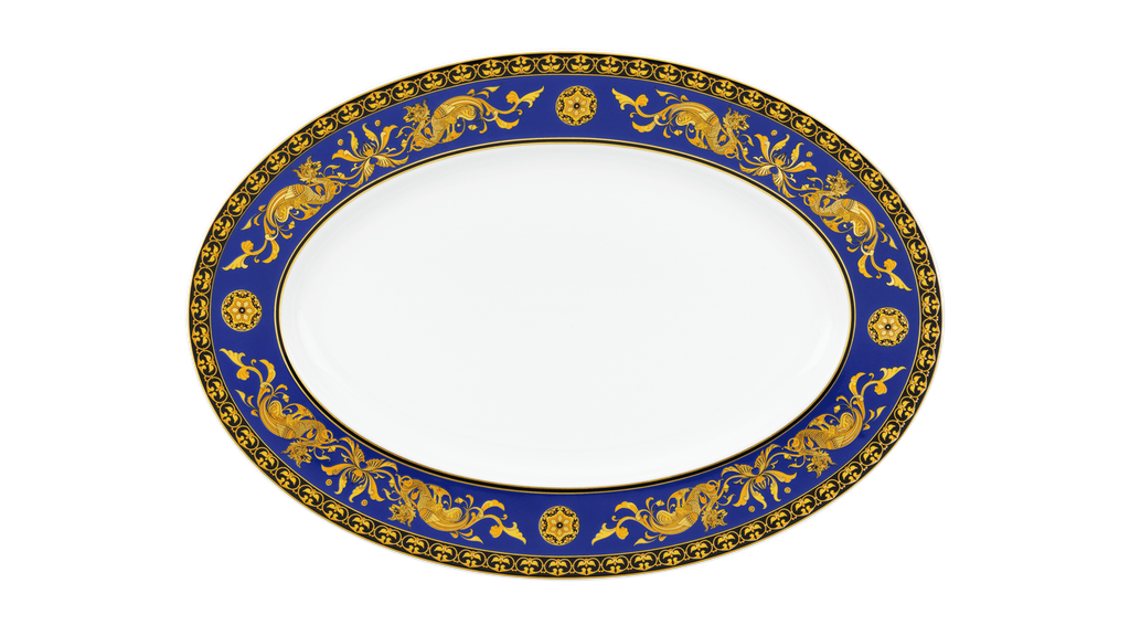 Dĩa oval 37 cm - Hoàng Cung - Cẩm Tú