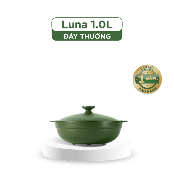 Nồi dưỡng sinh Luna (Nồi cạn) 1.0 L + nắp (CK)