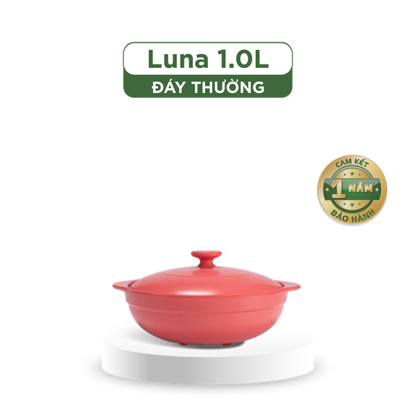 Nồi dưỡng sinh Luna 1.0 L + nắp (CK) - HealthyCook - Màu Đỏ 2
