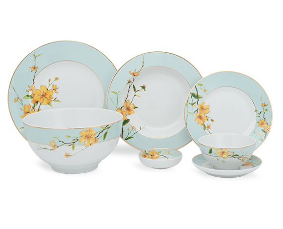 Bộ đồ ăn 23 sản phẩm - Camellia - Hoa Mai