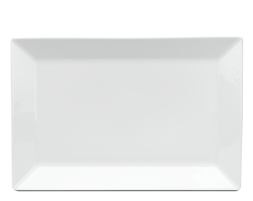 Dĩa chữ nhật lá 25 x 17 cm - Daisy - Trắng