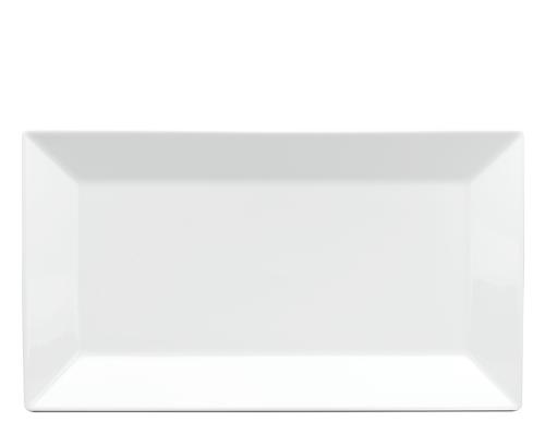 Dĩa chữ nhật lá 30 x 17 cm - Daisy - Trắng