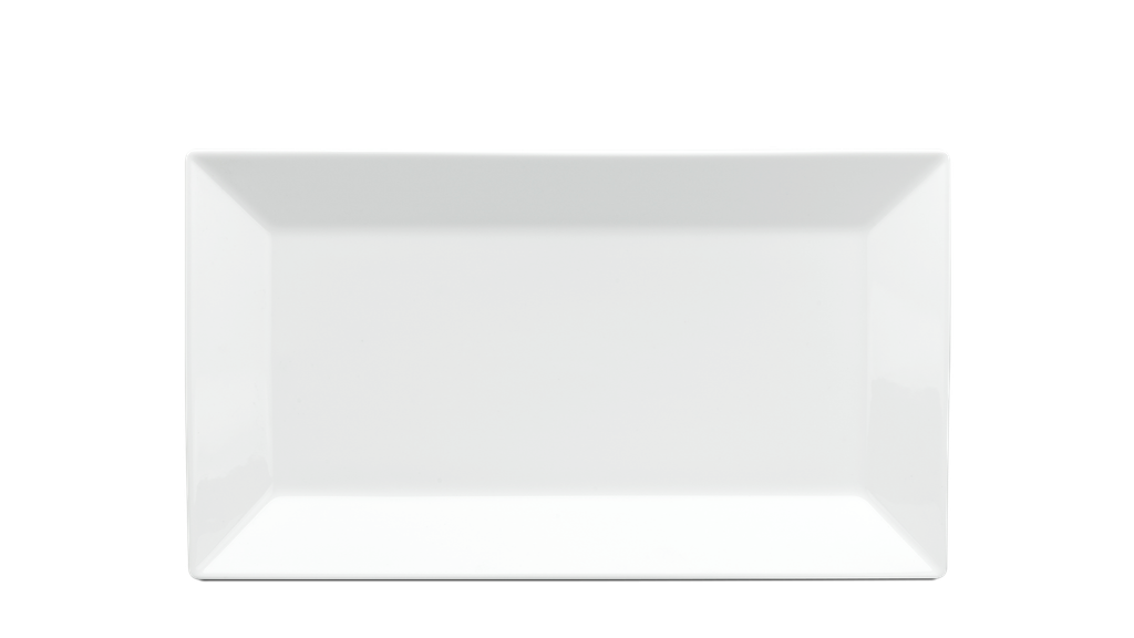 Dĩa chữ nhật lá 30 x 17 cm - Daisy - Trắng