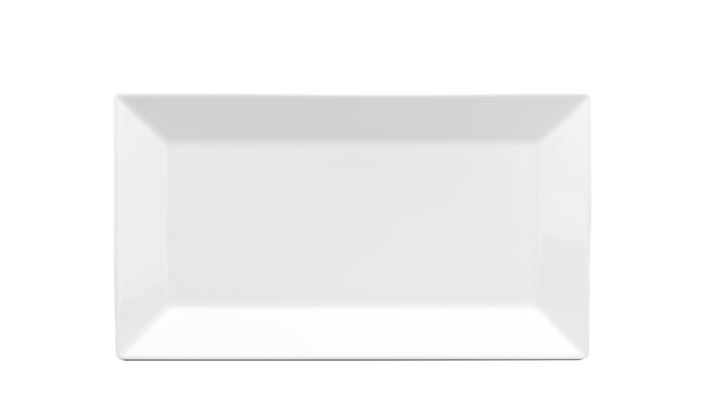Dĩa chữ nhật lá 33 x 18 cm - Daisy - Trắng