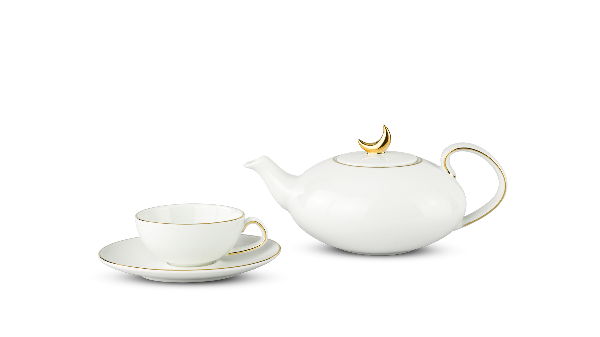Bộ trà elip 0.47 L - Anna - Viền Chỉ Vàng (Minh Nguyệt)