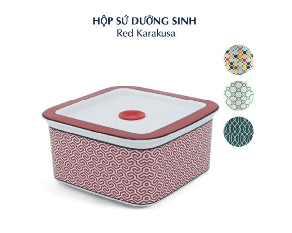 Hộp dưỡng sinh vuông đựng thực phẩm 15 cm + nắp