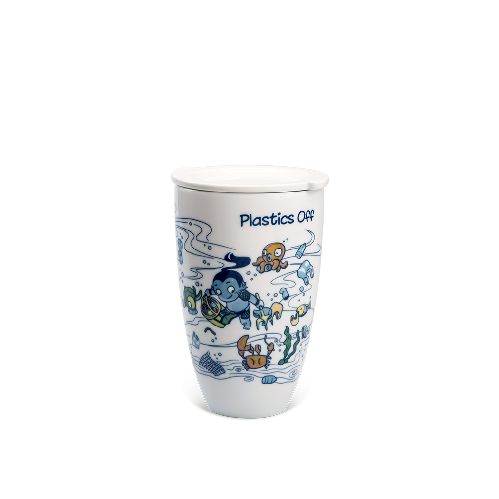 Ly sứ dưỡng sinh 0.48 L (K3) + nắp thường - Sơn Tinh Thủy Tinh