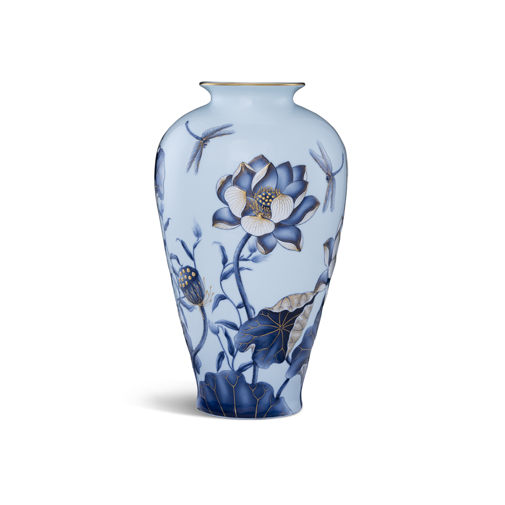 Bình hoa 40 cm - Sen Nền Xanh