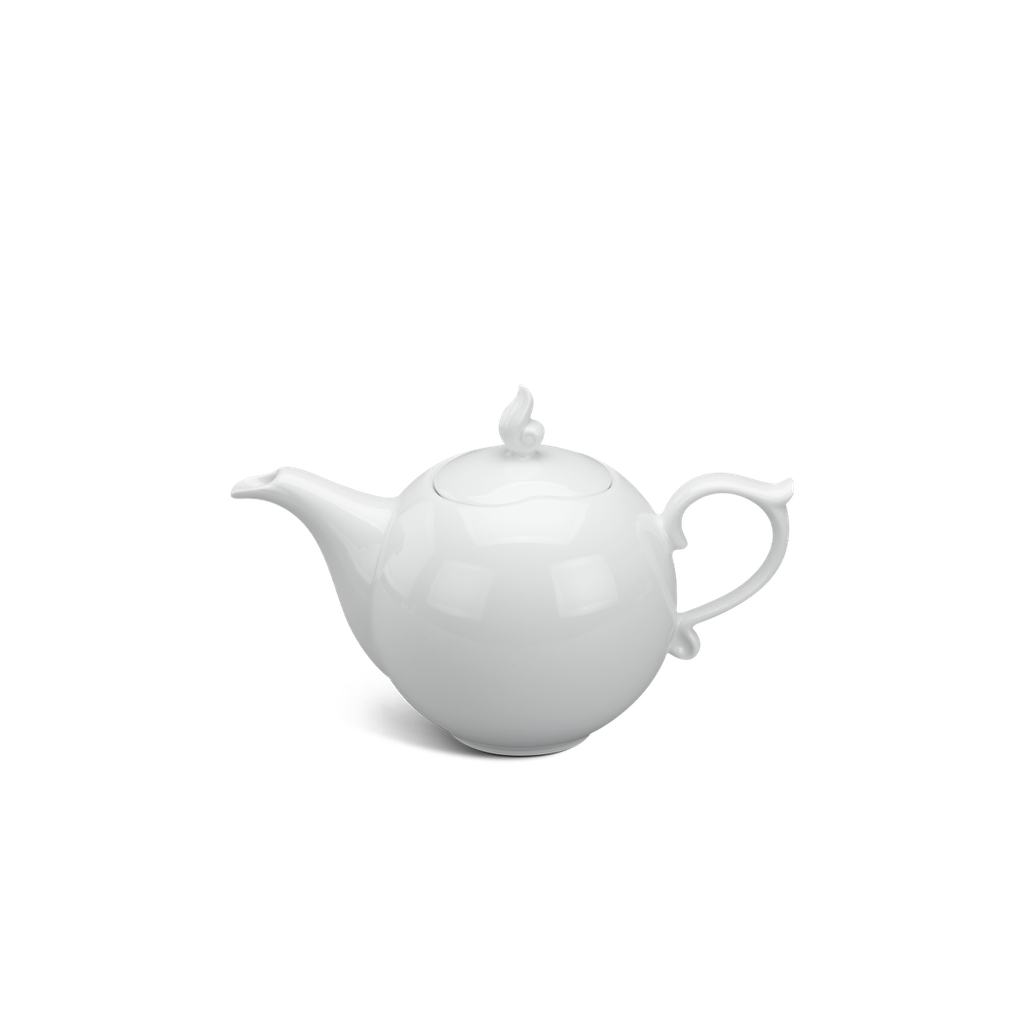 Bình trà 0.7 L + nắp - Mẫu Đơn - Trắng