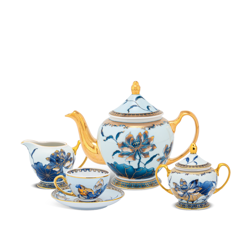 Bộ trà 1.3 L - Hoàng Cung - Sen Ngọc