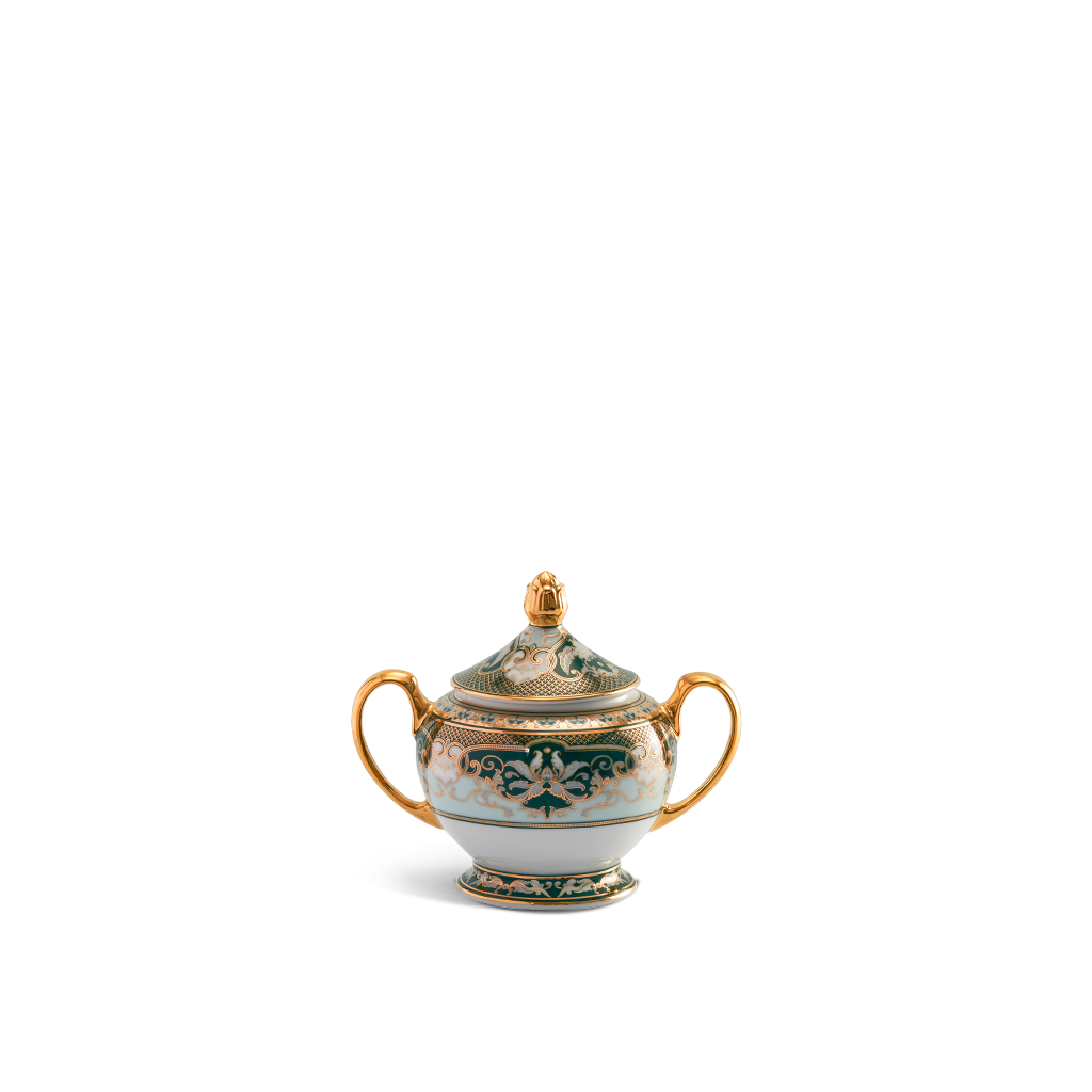 Chén đường 10 cm + nắp - Hoàng Cung - Sen Ngọc Bích