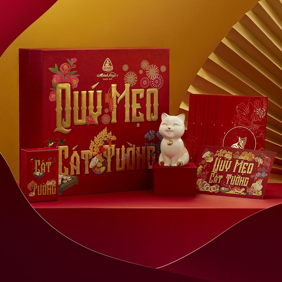 Combo Phú Quý (Mèo 9.5 cm- màu hồng)